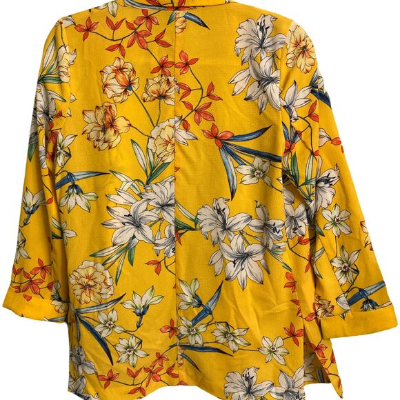 Pemkie  Collection Printed Flower Long Sleeve Blazer - Picture 3 of 6